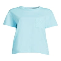 Time i Tru ženska majica sa tkanim džepom na grudima, veličine XS-3XL
