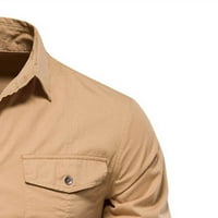 Aherbiu muške košulje za teretni majice s remenom V izrez s dugim rukavima klasična radna košulja na vrhu