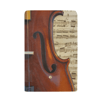 Muzička violina protiv muzičkih nota žene veliki novčanik koža Trifold Multi Card Organizator kvačilo