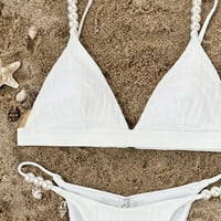 Ženski kupaći kostimi ženski Split kupaći kostimi čvrsti elegantni biserni jednostavni Bikini Kupaći kostimi