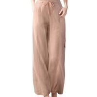 Ociviesr Žene Proljeće Ljeto Tanke zavoja elastične podesive casual pantalone široke pantalone za noge