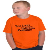 Previše lijeni ironični kostim za Noć vještica majice sa majicama dječak djevojka teen Brisco marke XS