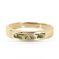 Galaxy Gold 14k prsten od žutog zlata sa prirodnim zelenim safirima-veličina 10,5