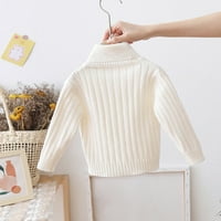 Godderr Baby Toddler djevojke dječaci pulover pleteni džemper visokog vrata zimska jesen trikotaža meka
