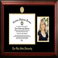 Državni univerzitet Ohio 11w 8.5 h Zlatni reljefni okvir diplome sa portretom