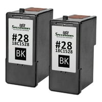 Speedy Inks - 2pk Lexmark prerađen 18c Crni kertridž sa mastilom za upotrebu u X2500, X2530, X2550,