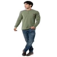 Wrangler radna odjeća za muške duge rukave Henley Shirt, veličine male do 3XL