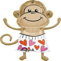 Love Monkey Shape foil balon