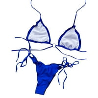 Dvodijelni Setovi Halter Grudnjak U Stilu Kupaćih Kostima Lace Blue S