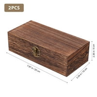 Postavite retro drvene kutije za pakiranje poklona Kreativni obloški poklop