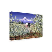 Zaštitni znak Likovna umjetnost' vrijeme cvjetanja jabuke ' Umjetnost platna Davida Lloyda Glovera