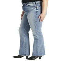 Silver Jeans Co. Ženske Plus Size Vintage visoke čizme za čizme veličine struka 12-24