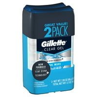 Gillette Cool Wave Wistright gel muški antiperspirant i dezodorant 2. oz svakim 2-pakovanjem