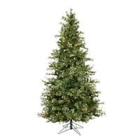 Vickerman 6,5 'Mješovita seoska borova Slim umjetno božićno drvce, topla bijela Dura-lit® LED svjetla
