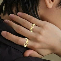 Lroplie prstenovi za žene djevojke titanijum čelične srčane hladno stil mala gužva jednostavna nestabirana