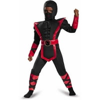 Prerušavanje Ninja Muscle Boy 's Halloween Fanchine-haljina kostim za dijete, Toddler 3-4T