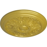 Ekena Millwork 7 8 od 5 8 P Beč plafon medaljon, ručno oslikano bogato zlato