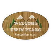 Cafepress - Dobrodošli na Twin Peaks naljepnica - naljepnica