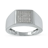 Imperial 10K ružičasto zlato 1 6CT TW Diamond Cluster Muški prsten