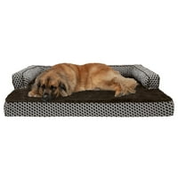 Furhaven Pet Proizvodi Plish & Decor Comfy Couch Cooling Gel Top Short navlaka za kućne ljubimce za pse