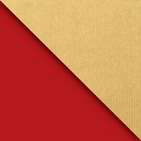 Papirni industrijski rasuti papir, dva, bočna, 1 paket, crveni i zlatni kraft poklon omot, sq ft