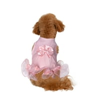 Christian Siriano, pas za pse, oručeni luk pas ili mačka haljina, ružičasta, xs