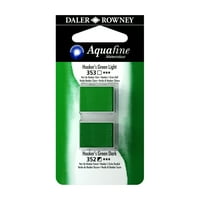 Dahler-Rowney Aquafine Polu pan akvarel set 15, kurve zelene lagane kurve zelene tamne