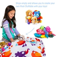 Posh Creations torba za grah Stuffable Cover-Organizator igračaka, Meki pokrivač, djeca, ft, platnene
