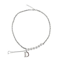 Početna ogrlica ogrlica džemper lanac Temperament Sense d pismo ogrlica ženski nakit male ogrlice za žene