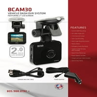 Boss Audio BCAM vozilo CASH CAM DVR sistem sa Full HD 1080p snimkom i 2.0 LCD ekranom