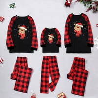 Tdoqot Family Božić Pidžama Matching Sets - Karirani Dugi Rukav Meka Odjeća Za Spavanje Holiday Mens Pidžama