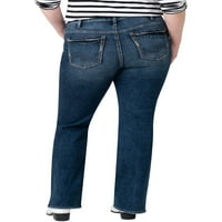 Silver Jeans Co. Ženske plus veličine Suki srednje visoke tanke čizme