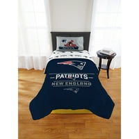 New England Patriots komplet za jorgan, Twin Twin XL, boje tima, stil spomenika, poliester, Set