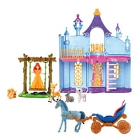 Vokodo princeza Dvorac Deluxe Playset s lutkama Prijatelji za životinje Očarane ljuljačke čarobne garderobe