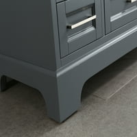 Dizajnerski element Omega 48 Jednojeće kupatilo ispraznost set u sivoj boji sa Carrara mramornim top