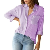 Ženska bluza Striped Cardigan vrhovi labave ležerne majice s dugim rukavima Trendy Leisure Streetwear