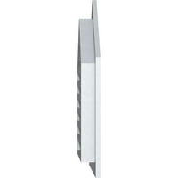 Ekena Millwork 34 W 34 H vršni gornji Zabatni otvor: funkcionalan, PVC Zabatni otvor w 1 4 ravni okvir