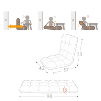 Moderan sklopivi kauč na kauč za dnevni boravak i spavaću sobu, položaj zaklopljenja, podesiva sklopiva