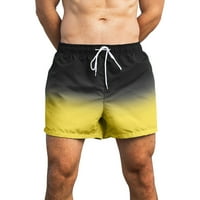 Ecqkame Muške Slim Fit Swim Hratke za čišćenje Muške ljetne prevelike tanke gradijentne plačke hlače Ležerne