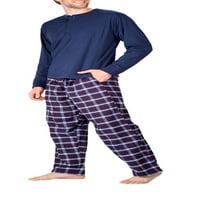 Muški Set flanel pidžama pantalona dugih rukava