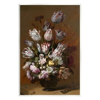 Stupell Industries Mrtva priroda sa cvećem tradicionalne Hans Bollongier slike slikarstvo Neuramljena