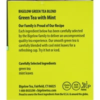 Bigelow Zeleni čaj sa metvom, zelenim vrećicama čaja, brojanje