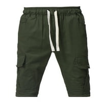 Wendunide teretni pantalone za muškarce Ljetne casual čvrstih kratkih kratkih džepova džepne tastere hlače