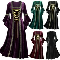 Renesansna haljina za žene plus veličine Srednjovjekovna haljina čipkajte korzet viking haljina dugih