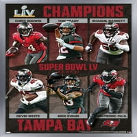 Tampa Bay Buccaneers - komemorativni zidni Poster Super Bowl lv Šampiona, 14.725 22.375