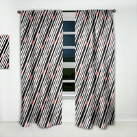 Designart 'Geometrical Abstract Retro Minimal Pattern XII' Mid-Century Modern Curtain Panel