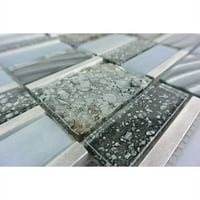 Abolos-carski slučajan veličine stakla i aluminija kuhinja zid, kupatilo Backsplash mozaik pločica u Srebrnom