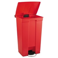 Rubbermaid zatvoreni Pomoćni kontejner za otpad, pravougaoni, plastični, Gal, crveni