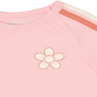 Garanimals Baby Girl & Todler Girl Grafički majica s dugim rukavima Multipačka, 4-pakovanje, veličina