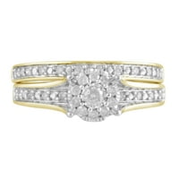 Forever Bride Carat TW Diamond Composite 10kt vjenčani Set od žutog zlata